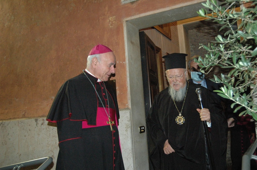 El patriarca ecuménico Bartolomé I, en Sant’Egidio en vísperas del Encuentro 